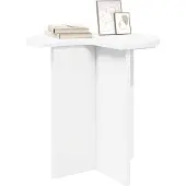 vidaXL Bijzettafel Wit Ø 39 x 38 cm Bewerkt hout