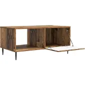 vidaXL Salontafel Oud hout 90 x 50 x 40 cm Bewerkt hout
