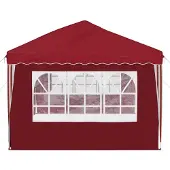vidaXL Pop-up Feesttent 575 x 289 x 245 cm Bordeauxrood