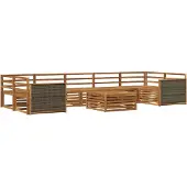 vidaXL Buiten bank set 8 st Naturel Massief Acacia Hout