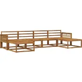 vidaXL Buiten bank set 6 st Naturel Massief Acacia Hout