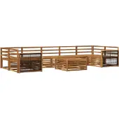 vidaXL Buiten bank set 8 st Naturel Massief Acacia Hout