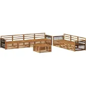 vidaXL Buiten bank set 8 st Naturel Massief Acacia Hout