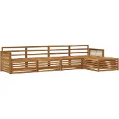 vidaXL Buiten bank set 5 pcs Naturel Massief Acacia Hout
