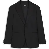 BOSS Slim-fit smokingsjasje met details van een zijdemix