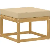 vidaXL Outdoor Hocker Massief Acacia Hout Wit