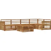 vidaXL Buiten bank set 6 st Naturel Massief Acacia Hout