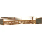 vidaXL Buiten bank set 6 st Naturel Massief Acacia Hout
