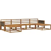 vidaXL Buiten bank set 6 st Naturel Massief Acacia Hout