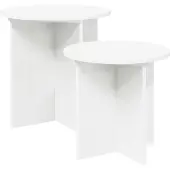 vidaXL Bijzettafelset 2 st Ø 45 x 45 cm Geconstrueerd hout