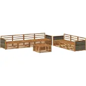 vidaXL Buiten bank set 8 st Naturel Massief Acacia Hout