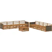 vidaXL Buiten bank set 9 st Naturel Massief Acacia Hout