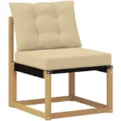 vidaXL Buiten bank set 5 st Wit en Beige