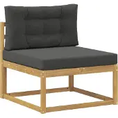 vidaXL Buiten bank set 4 st Wit en antracietkleurig Polyester