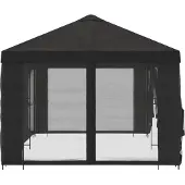 vidaXL Tuin gazebo met zijwanden 6 x 3 m Antracietkleurig