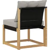 vidaXL Buiten Midden Sofa Massief acaciahout en Textilene-stof Wit