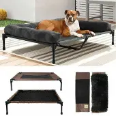OEM Kunststof hondenbed XXL, grijs, 130x90x28 cm, waterbestendig