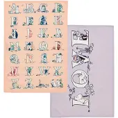 Arabia Moomin Theedoek Alfabet 50x70 Cm - Keukenhanddoeken Katoen Multi - 1083286