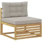 vidaXL Buiten Midden Sofa Massief Acacia Hout Wit