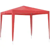 vidaXL Partytent 250 x 250 x 240 cm Rood PE en staal