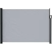 vidaXL Uittrekbaar Zijscherm 500 x 120 cm Polyester Rechthoekig Grijs