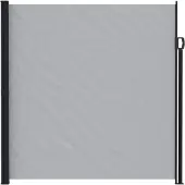 vidaXL Uittrekbaar Zijscherm 500 x 180 cm Polyester Rechthoekig Grijs