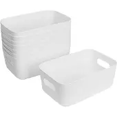 OEM Opbergboxen set, 8 stuks, wit, kunststof, 30x20x12 cm