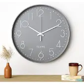 OEM Moderne wandklok, 30 cm, grijs-wit