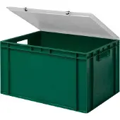 OEM Kunststof opbergbox, groen, 60x40x33 cm, met transparant deksel
