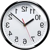 OEM Zwarte wandklok, 25 cm, op batterijen, eenvoudig in gebruik