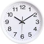 OEM Moderne, stille wandklok, 30 cm, wit