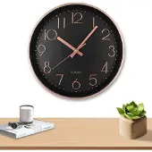 OEM Zwarte, stille wandklok, 30 cm, modern design
