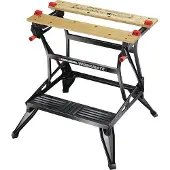OEM Werkbank, dubbele hoogte, 250 kg draagvermogen, zwart, staal, inklapbaar