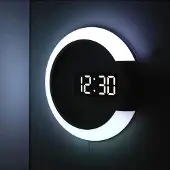 OEM LED-wandklok met afstandsbediening en 7-kleurige RGB-verlichting