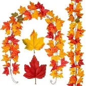 OEM Kunstgarland, herfstdecoratie, 6 voet, esdoorn en wijnranken