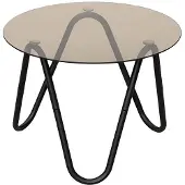 Leitmotiv Bijzettafel Ventana Round - Zwart - Ø50cm - Modern