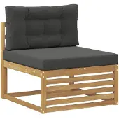 vidaXL Buiten Midden Sofa Massief Acacia Hout Wit