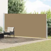 Syfax Uittrekbaar Zijscherm 220 x 300 cm Polyester Rechthoekig Taupe