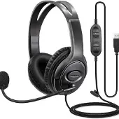 OEM Laptop-hoofdtelefoon met microfoon, zwart