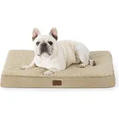 Markenlos Klein hondenbed, 76x51x7,6 cm, pluche, wasbaar, beige