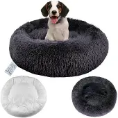 OEM Kalmerend hondenbed, 60 cm, donkergrijs, zacht