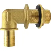 OEM Regenwateropslagtank afdichting, 1 inch, messing, 90°, 3-delig