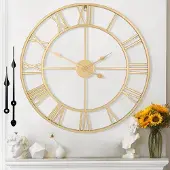 OEM Moderne wandklok, diameter 47 cm, Romeinse cijfers, stijlvol en stil