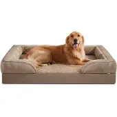 OEM Orthopedisch extra groot hondenbed met honingraatstructuur, waterdicht, bruin