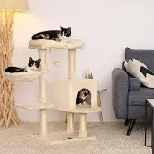OEM Klimtorens, kattenhuis met hangmat en speelcentrum