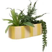 Atmosphera Poolside Bloembak met Kunstplanten - Staand - 31x22x24cm - Geel