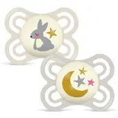 Mam Perfect Night Fopspeen Silicone Unisex 0-6 2 St Fopspeen