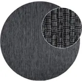 Tapis.fr Binnen- en buitenkleed Venezia antraciet 200 cm rond
