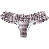 Next - Dames - Hoog opgesneden bikinislip met ruches - Bruin