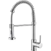 Markenlos RVS keukenkraan met uitschuifbare douche, 360° draaibaar, chroom